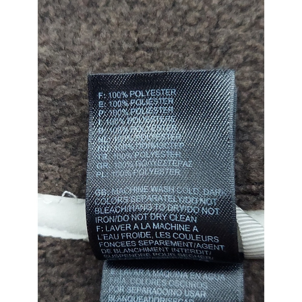 THE NORTH FACE Jacket Womens Small Brown Full Zip Mock Neck Pockets Fleece Logo - Picture 5 of 13